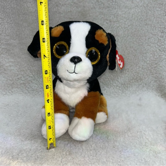 TY Classic Plush 2018 ROSCOE the Bernese Mountain Dog 9.5" gold glittery eyes - Picture 10 of 12